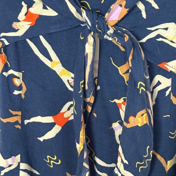 Modcloth Synchronized Swimmers Front Tie Dress in Blue - Picture 7 of 13